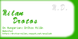 milan drotos business card